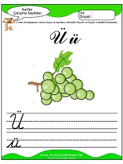 Ü Sesi Çalışma Sayfaları